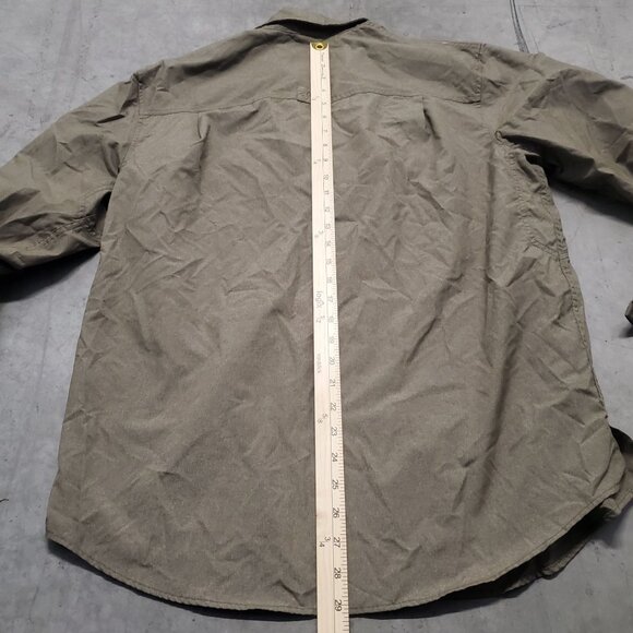 Prana Mens Long Roll-Up Sleeve Button-Up Shirt  Light Brown/Beige Size L - Picture 6 of 7